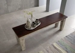 CASTLE-ANTIK #145 Panca In Legno Di Acacia / Mango - Cerato 120x35x45 -Massivmoebel24 05 121 810 1076 3 1