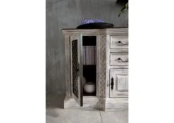 Credenza In Legno Di Mango / Acacia 135x50x90 Bianco Cerato CASTLE-ANTIK #215 -Massivmoebel24 05 312 810 1011 5