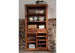 SHAMAN #76 Mobile Dispensa In Legno Di Acacia - Laccato / Miele Dorato 85x36x175 11 SHAMAN #76 Mobile Dispensa In Legno Di Acacia - Laccato / Miele Dorato 85x36x175 -Massivmoebel24 05 370 610 1053 3