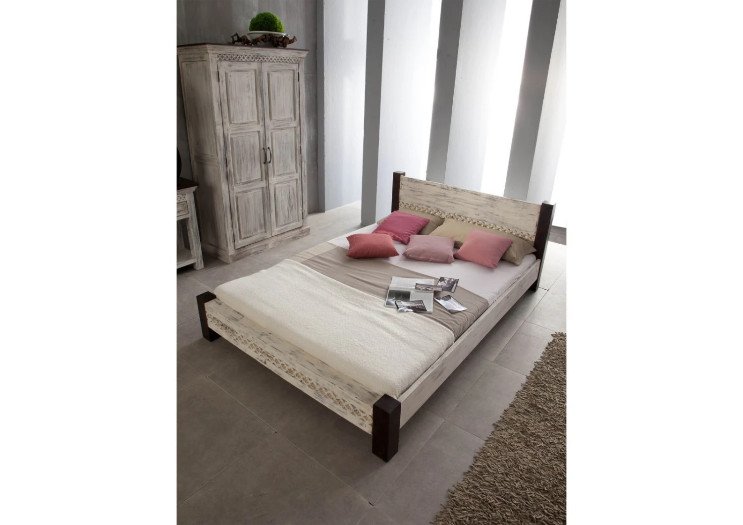 CASTLE-ANTIK #402 Letto Matrimoniale In Legno Di Acacia / Mango - Cerato 160x200 4 CASTLE-ANTIK #402 Letto Matrimoniale In Legno Di Acacia / Mango - Cerato 160x200 - immagine 2