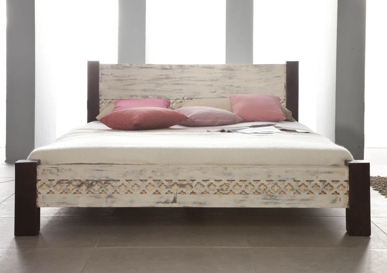 CASTLE-ANTIK #402 Letto Matrimoniale In Legno Di Acacia / Mango - Cerato 160x200 5 CASTLE-ANTIK #402 Letto Matrimoniale In Legno Di Acacia / Mango - Cerato 160x200 - immagine 3