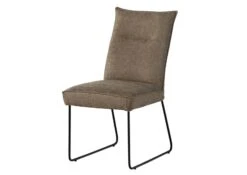 SEATTLE #111 Sedia Imbottita - In Tessuto Taupe 51x61x92 -Massivmoebel24 06 151 512 0111 9