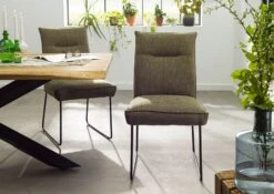 SEATTLE #112 Sedia Imbottita - In Tessuto Verde 51x61x92 12 SEATTLE #112 Sedia Imbottita - In Tessuto Verde 51x61x92 -Massivmoebel24 06 151 512 0112 3