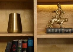 CARDIFF #120 Vetrina In Legno Di Quercia Selvatica Oliato / Natur 103x43,5x152 -Massivmoebel24 06 310 030 0020 5