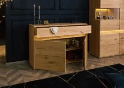 Credenza In Legno Di Quercia Selvatica 123x43,5x86 Quercia Naturale Oliato CARDIFF #131 -Massivmoebel24 06 312 030 0031 4