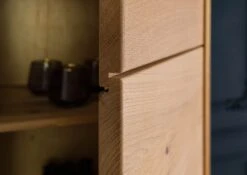 Vetrina In Legno Di Quercia Selvatica 103x43,5x207 Quercia Naturale Oliato CARDIFF #111 -Massivmoebel24 06 320 030 0011 4