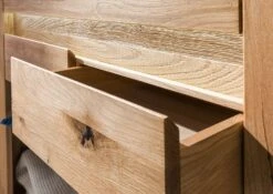 KENT #229 Scaffale In Legno Di Quercia Selvatica - Oliato / Bianco 113x40x205 -Massivmoebel24 06 350 484 1029 6