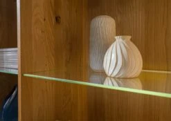 KENT #329 Scaffale In Legno Di Quercia Selvatica - Oliato / Tabacco 113x40x205 -Massivmoebel24 06 350 484 2029 5