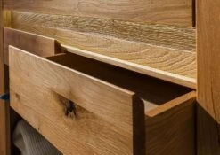 KENT #329 Scaffale In Legno Di Quercia Selvatica - Oliato / Tabacco 113x40x205 -Massivmoebel24 06 350 484 2029 6