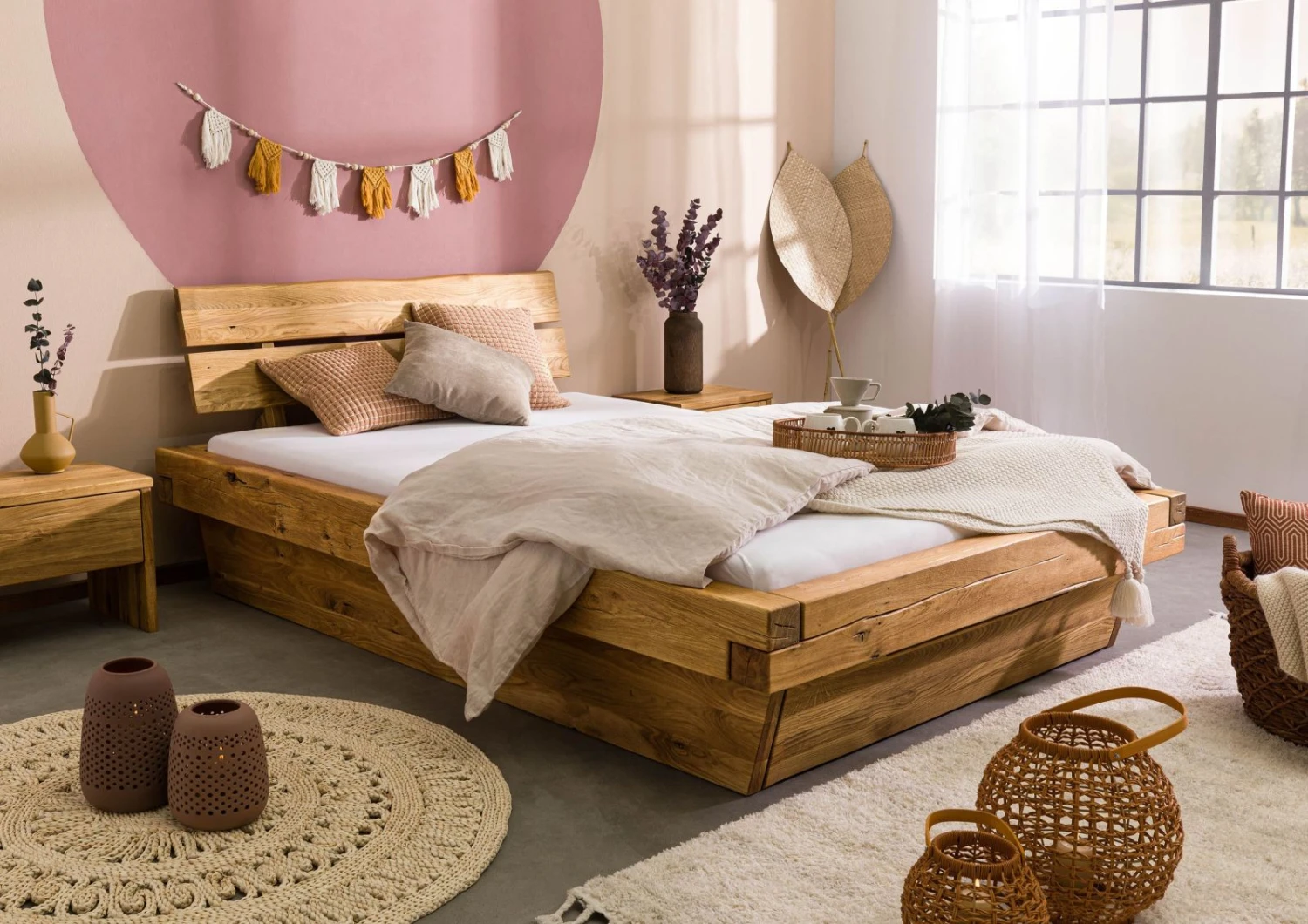 INNSBRUCK #240 Letto A Travi In Legno Di Quercia Selvatica - Con Cassettone - Oliato / Natur 140x200 5 INNSBRUCK #240 Letto A Travi In Legno Di Quercia Selvatica - Con Cassettone - Oliato / Natur 140x200 - immagine 3