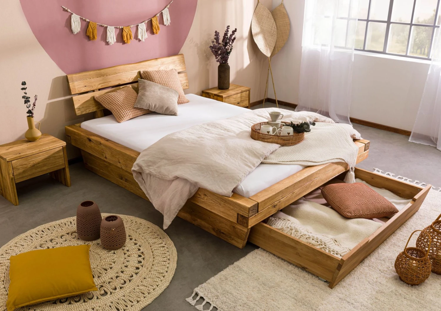 INNSBRUCK #240 Letto A Travi In Legno Di Quercia Selvatica - Con Cassettone - Oliato / Natur 140x200 3 INNSBRUCK #240 Letto A Travi In Legno Di Quercia Selvatica - Con Cassettone - Oliato / Natur 140x200