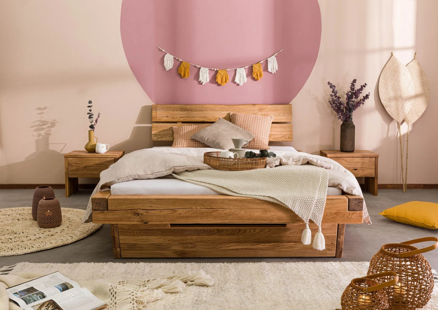 INNSBRUCK #240 Letto A Travi In Legno Di Quercia Selvatica - Con Cassettone - Oliato / Natur 140x200 6 INNSBRUCK #240 Letto A Travi In Legno Di Quercia Selvatica - Con Cassettone - Oliato / Natur 140x200 - immagine 4