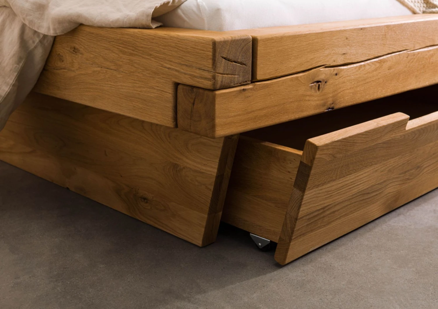 INNSBRUCK #240 Letto A Travi In Legno Di Quercia Selvatica - Con Cassettone - Oliato / Natur 140x200 7 INNSBRUCK #240 Letto A Travi In Legno Di Quercia Selvatica - Con Cassettone - Oliato / Natur 140x200 - immagine 5