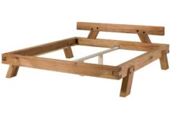 BERGEN #140 Letto Matrimoniale - In Legno Di Quercia Selvatica - Oliato / Natur 140x200 -Massivmoebel24 06 634 281 0140 09