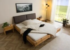 Letto Matrimoniale A Travi In Legno Di Abete 200x220 Oliato - Verniciato/ Natur FICHTELBERG #13 -Massivmoebel24 06 634 577 0010 02