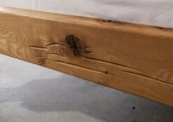 JANGALI #320 Letto Matrimoniale A Travi In Legno Di Cerro - Oliato / Tabacco 140x200 -Massivmoebel24 06 634 771 3020 5