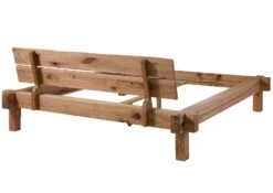 JANGALI #712 Letto Matrimoniale A Travi In Legno Di Cerro - Oliato / Natur 140x200 -Massivmoebel24 06 634 771 7020 11