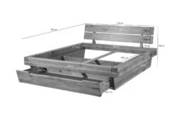 INNSBRUCK #260 Letto A Travi In Legno Di Quercia Selvatica - Con Cassettone - Oliato / Natur 160x200 -Massivmoebel24 06 636 206 0260 08