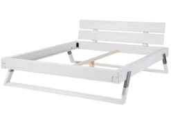 VANCOUVER #714 Letto Matrimoniale - In Cuore Di Abete - Laccato / Bianco 160x200 -Massivmoebel24 06 636 304 7014 09