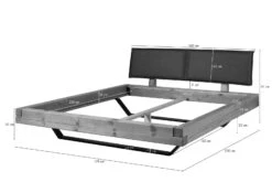 Letto Matrimoniale A Travi In Legno Di Abete 160x220 Oliato - Verniciato/ Natur FICHTELBERG #11 -Massivmoebel24 06 636 577 0011 08