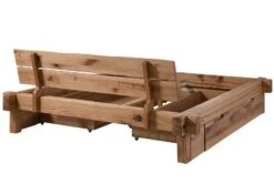 JANGALI #629 Letto Matrimoniale A Travi In Legno Di Cerro - 2 Cassetti - Oliato / Natur 160x200 -Massivmoebel24 06 636 771 6029 11