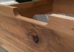 JANGALI #629 Letto Matrimoniale A Travi In Legno Di Cerro - 2 Cassetti - Oliato / Natur 160x200 -Massivmoebel24 06 636 771 6029 6