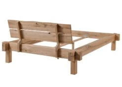 JANGALI #111 Letto Matrimoniale A Travi In Legno Di Quercia Selvatica - Oliato / Bianco 160x200 -Massivmoebel24 06 636 771 7111 11