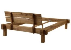 JANGALI #311 Letto Matrimoniale A Travi In Legno Di Quercia Selvatica - Oliato / Tabacco 160x200 -Massivmoebel24 06 636 771 7211 11