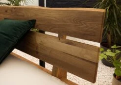 JANGALI #311 Letto Matrimoniale A Travi In Legno Di Quercia Selvatica - Oliato / Tabacco 160x200 -Massivmoebel24 06 636 771 7211 4