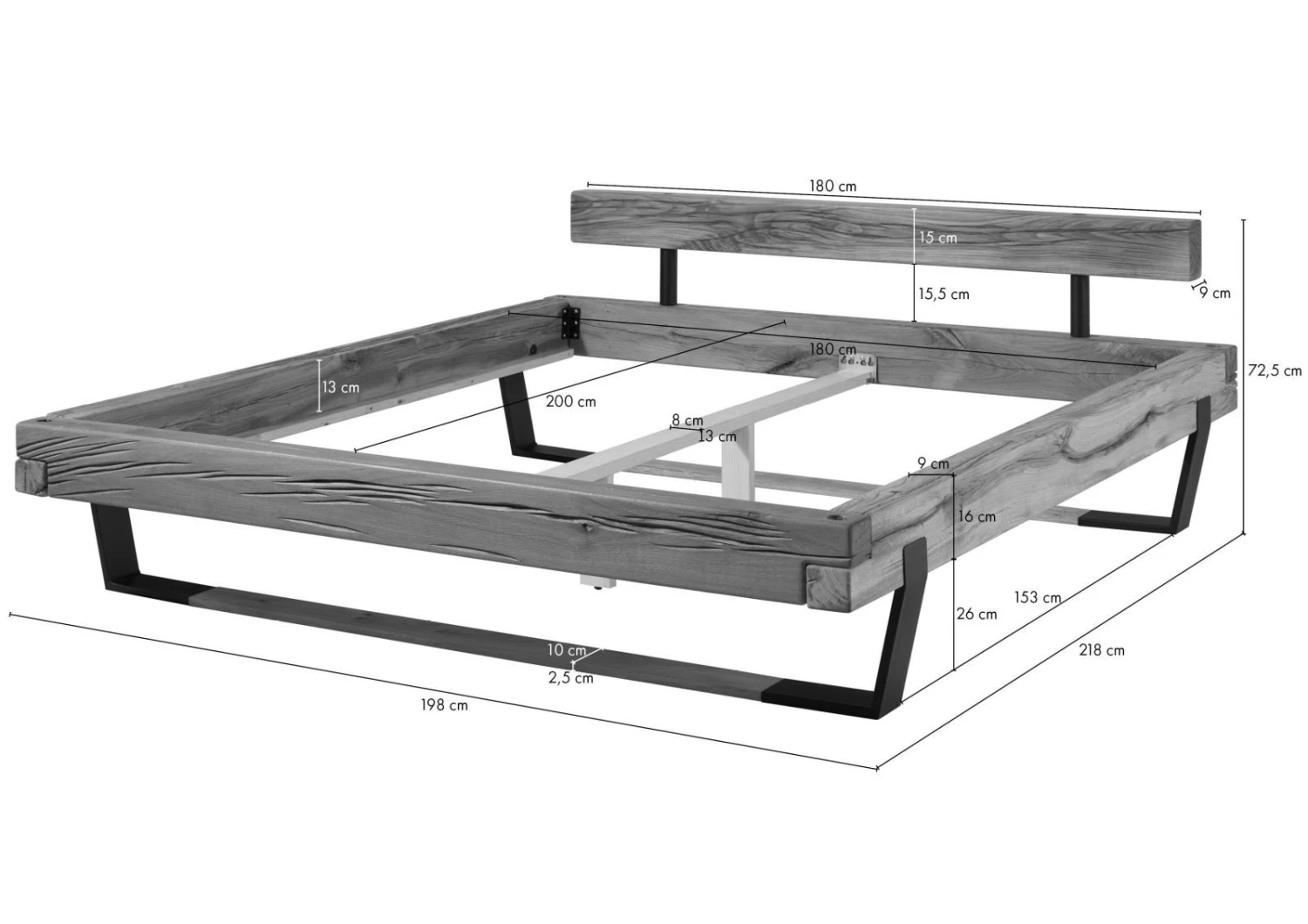 OSLO #180 Letto Matrimoniale - In Legno Di Quercia Selvatica - Oliato / Natur 180x200 10 OSLO #180 Letto Matrimoniale - In Legno Di Quercia Selvatica - Oliato / Natur 180x200 - immagine 8