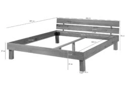TomMe #104 Letto Matrimoniale In Legno Di Faggio Selvatico - Oliato / Natur 180x200 -Massivmoebel24 06 638 258 6004 8