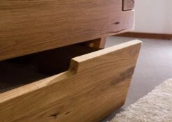 INNSBRUCK #300 Letto A Travi In Legno Di Quercia Selvatica - Con Cassettone - Oliato / Natur 200x200 -Massivmoebel24 06 640 206 0300 05