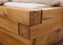 INNSBRUCK #300 Letto A Travi In Legno Di Quercia Selvatica - Con Cassettone - Oliato / Natur 200x200 -Massivmoebel24 06 640 206 0300 07