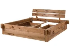 JANGALI #631 Letto Matrimoniale A Travi In Legno Di Cerro - 2 Cassetti - Oliato / Natur 200x200 -Massivmoebel24 06 640 771 6031 9