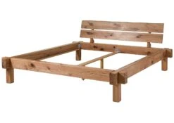 JANGALI #723 Letto Matrimoniale A Travi In Legno Di Cerro - Oliato / Natur 200x200 -Massivmoebel24 06 640 771 7023 9