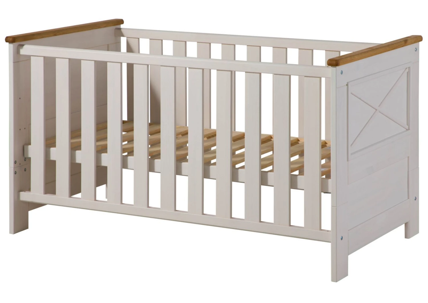 HANNA #20 Lettino Con Sponde In Legno Di Pino -bianco / Cerato 140x70 10 HANNA #20 Lettino Con Sponde In Legno Di Pino -bianco / Cerato 140x70 - immagine 8