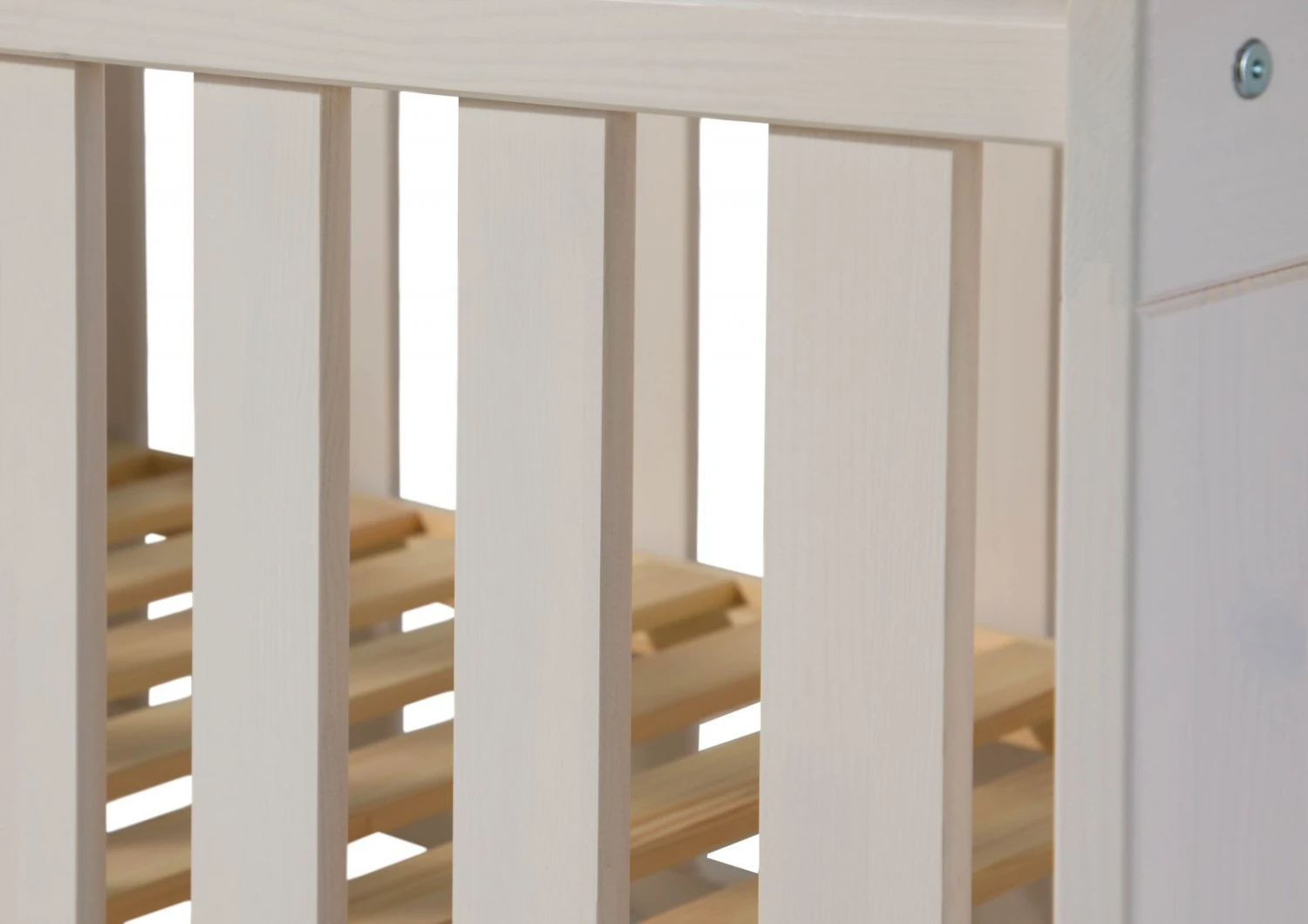 HANNA #20 Lettino Con Sponde In Legno Di Pino -bianco / Cerato 140x70 6 HANNA #20 Lettino Con Sponde In Legno Di Pino -bianco / Cerato 140x70 - immagine 4