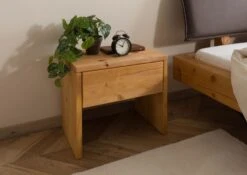 Comodino In Legno Di Abete 50x35x46 Oliato - Verniciato/ Natur FICHTELBERG #20