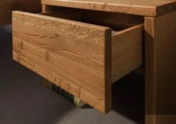 Comodino In Legno Di Cerro 50x35x40 Tabacco Oliato JANGALI #329 -Massivmoebel24 06 680 771 3029 6