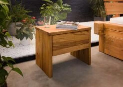 Comodino In Legno Di Quercia Selvatica 50x35x40 Quercia Naturale Oliato JANGALI #719