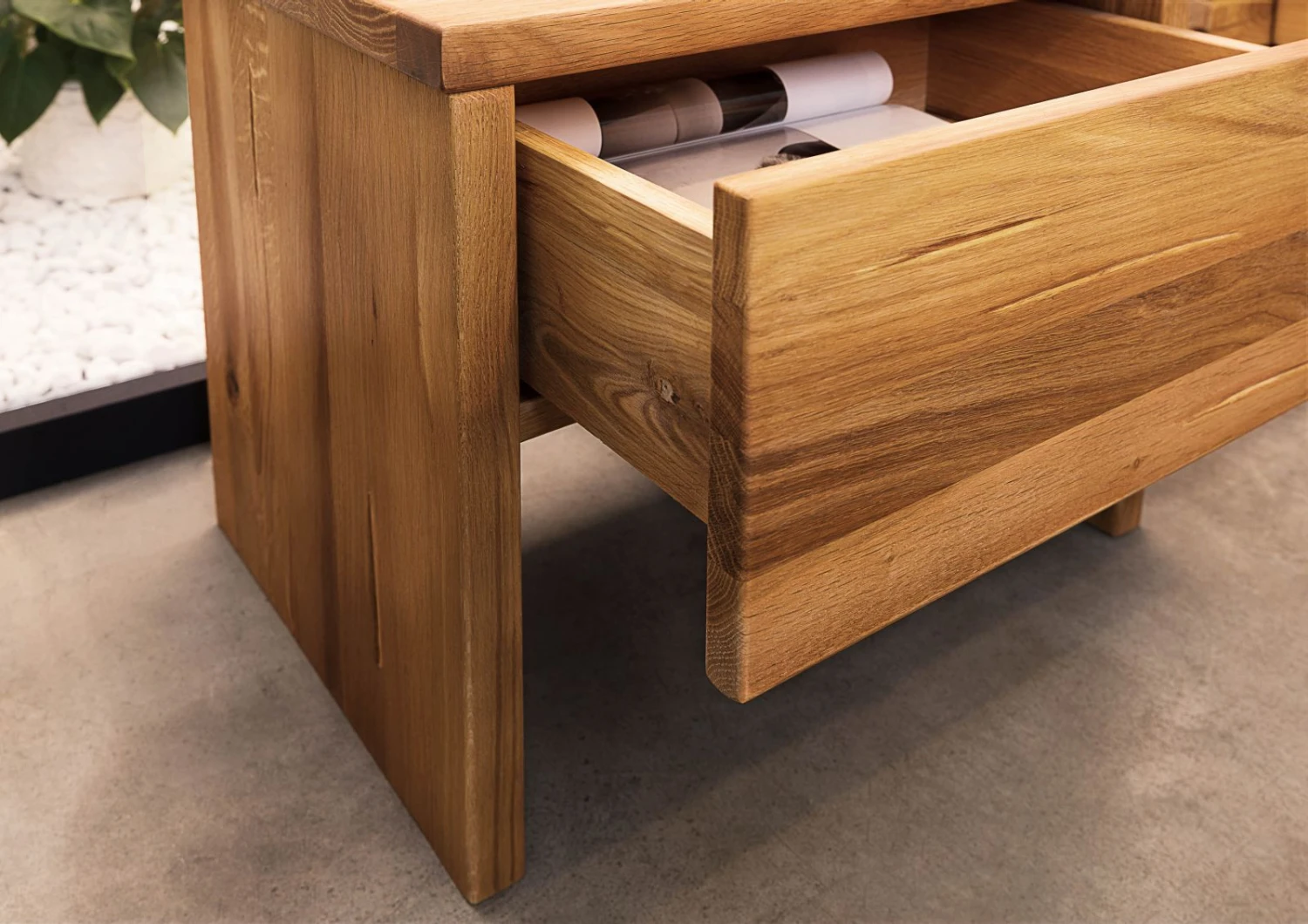 Comodino In Legno Di Quercia Selvatica 50x35x40 Quercia Naturale Oliato JANGALI #719 7 Comodino In Legno Di Quercia Selvatica 50x35x40 Quercia Naturale Oliato JANGALI #719 - immagine 5