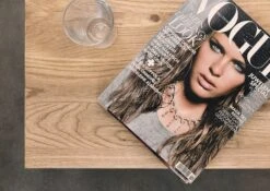 Comodino In Legno Di Quercia Selvatica 50x35x40 Bianco Oliato JANGALI #119 -Massivmoebel24 06 680 771 7119 7