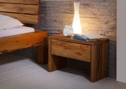 Comodino In Legno Di Quercia Selvatica 50x34,5x40 Quercia Naturale Oliato BALKENMÖBEL #210