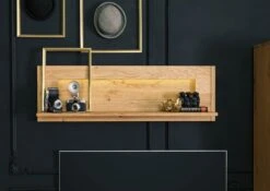 Mensola In Legno Di Quercia Selvatica 123x25x38 Quercia Naturale Oliato CARDIFF #150