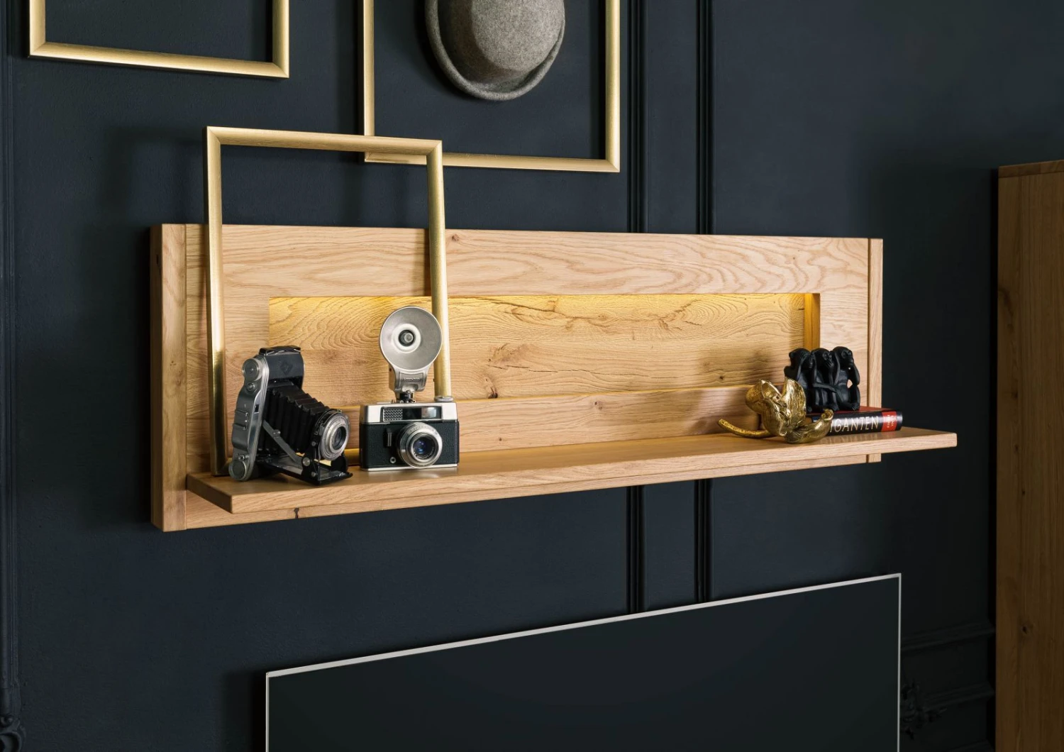 Mensola In Legno Di Quercia Selvatica 123x25x38 Quercia Naturale Oliato CARDIFF #150 4 Mensola In Legno Di Quercia Selvatica 123x25x38 Quercia Naturale Oliato CARDIFF #150 - immagine 2