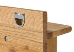 LINZ #15 Attaccapanni In Legno Di Quercia Selvatica - Oliato / Natur 81x30x24 -Massivmoebel24 06 900 445 0015 02