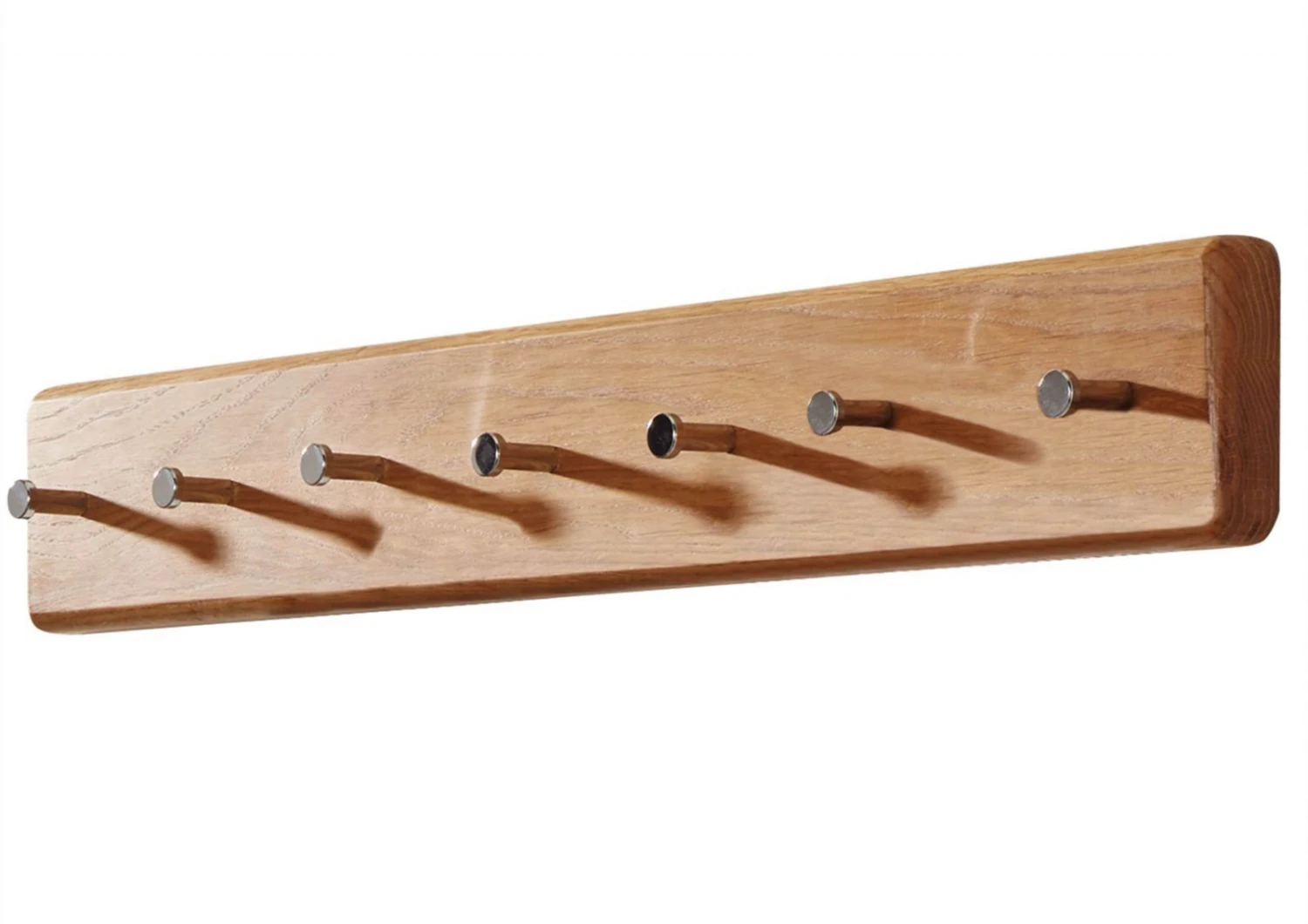 LINZ #17 Attaccapanni In Legno Di Quercia Selvatica - Oliato / Natur 70x10x5 4 LINZ #17 Attaccapanni In Legno Di Quercia Selvatica - Oliato / Natur 70x10x5 - immagine 2