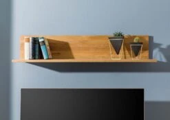 Mensola In Legno Di Quercia Selvatica 120x22x24 Quercia Naturale Oliato KENT #112 -Massivmoebel24 06 900 484 0012 3