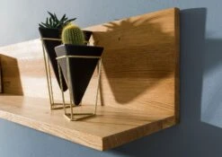 Mensola In Legno Di Quercia Selvatica 120x22x24 Quercia Naturale Oliato KENT #112 -Massivmoebel24 06 900 484 0012 4