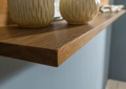 KENT #313 Mensola In Legno Di Quercia Selvatica - Oliato / Tabacco 170x22x24 -Massivmoebel24 06 900 484 2013 6